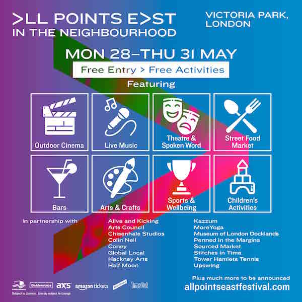 Poster for All Points East Festival.