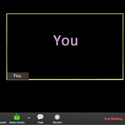 Screenshot of a zoom call between two users, 'Coney' and 'You'.